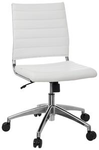 OTOČNÁ ŽIDLE, vzhled kůže, bílá, barvy chromu MID.YOU - Online Only kancelářské židle, Online Only