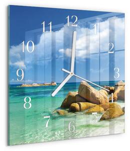 Skleněné hodiny Moře zskb-30x30-00087421