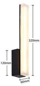 Lucande - Lisana LED VerticalNástěnné Svítidlo IP44 Black - Lampemesteren