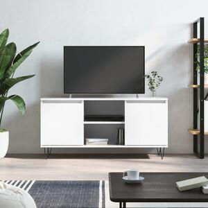 TV skříňka bílá s vysokým leskem 104x35x50 cm kompozitní dřevo