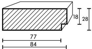 Styler Jyvaskyla zrcadlo 56x148 cm obdélníkový bílá-dřevo LU-12449