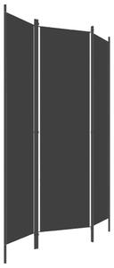 3-dílný paraván Allanis - 150x180 cm | černý