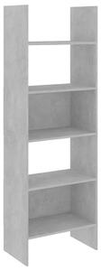 Knihovna Angus - dřevotříska - 60x35x180 cm | betonově šedá