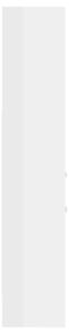 Knihovna Dido - dřevotříska - 40x35x180 cm | bílá s vysokým leskem