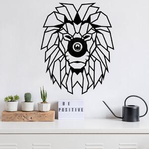 Nástěnné svítidlo W-056, černé, design lva, MDF dřevo řezané laserem