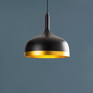 Sivani MR-826 závěsné světlo, černá/zlatá, kov, Ø 30 cm