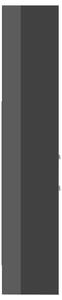 Knihovna Angus - dřevotříska - 40x35x180 cm | černá s vysokým leskem