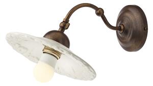 Redo LEA 02-901 + CF21 - Retro nástěnné svítidlo s keramickým stínidlem Ø 21,5cm (Nástěnná retro lampička s naklápěcím stínidlem)