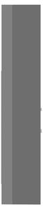 Knihovna Dido - dřevotříska - 40x35x180 cm | šedá s vysokým leskem