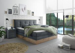 POSTEL BOXSPRING, 180/200 cm, antracitová Livetastic - Postele s úložným prostorem, Online Only