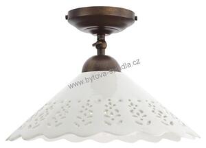 Redo LEA 02-902 + CT40 - Stropní retro svítidlo s keramickým stínidlem Ø 40cm (Retro stropní lustr )