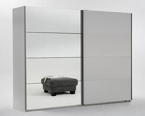 Šatní skříň Easy Plus, 270 cm, bílá/zrcadlo