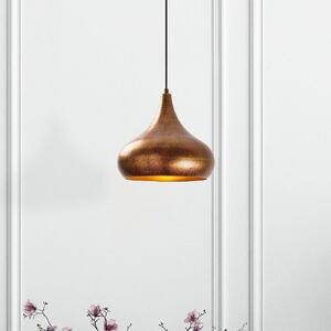 Opviq Závěsné světlo Muba 11550, mosaz brunovaná, kov, Ø 26 cm, stmívatelný, Bronz / starožitná mosaz, Obývací pokoj / jídelna, kov