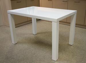Jídelní stůl Leo, 120x80 cm, bílý lesk
