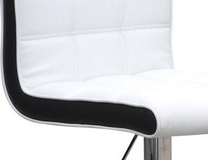 Barová židle Julie, bílá ekokůže