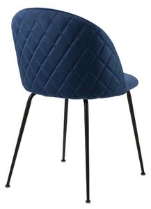 Židle Louise tmavě modrá, dřevo, barva: černá