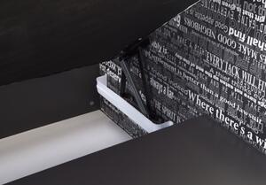 Postel s matrací PHILOSOPHY bílá/grafit, levá, 90x200 cm