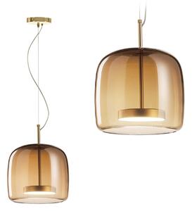 Toolight - LED závěsné svítidlo ze skla Amber APP613-1CP, zlatá, OSW-03895