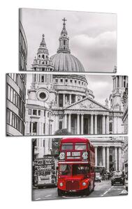 Obraz na plátně Červený autobus v Londýne
