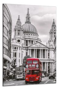 Obraz na plátně Červený autobus v Londýne