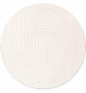 Vikosa, Kusový koberec Vikosa Arcura 106269 Cream White kruh, 120x120 (průměr) kruh, bílá, ložnice