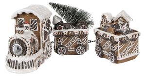 Vánoční perníkový vláček s Led světýlky Gingerbread Train - 18*18*16cm/ 3*AA