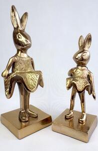 Dekorace králík Wanny bronzový - 11*10*30cm