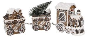 Vánoční perníkový vláček s Led světýlky Gingerbread Train - 18*18*16cm/ 3*AA