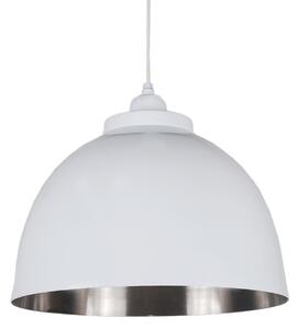 Bílé závěsné kovové světlo Capri - Ø 32*22 cm