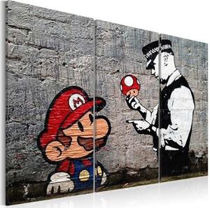Obraz - Super Mario Mushroom Cop by Banksy