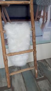 Dřevěný přírodní věšák na ručníky žebřík s patinou - 50*5*160 cm
