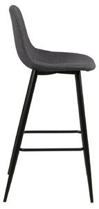 Barová židle Wilma tmavě šedá/černá