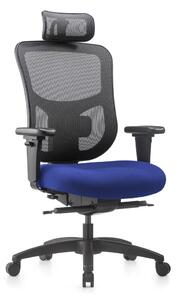 Kancelářská ergonomická židle NATUS Q24 – síťovaná, nosnost 180 kg, záruka 3 roky modrá