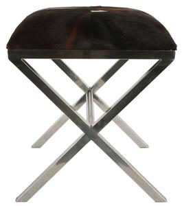 Kovová stolička Gotta s koženým sedákem - 45*45*53cm