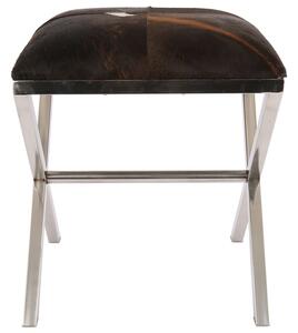 Kovová stolička Gotta s koženým sedákem - 45*45*53cm
