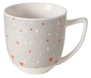 Boltze Home Collections Hrníček Anella šedý se srdíčky