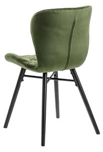Židle Batilda VIC samet - lesní zeleň/prošívaná