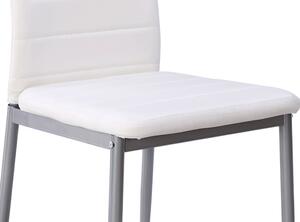 Jídelní židle Zita, bílá ekokůže