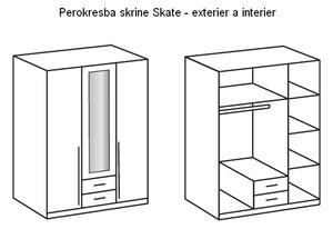 Šatní skříň Skate, dub sonoma/bílá