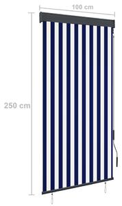 Venkovní roleta - 100x250 cm | modrobílá