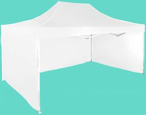 Nůžkový stan 3x4,5m hlinikovy, Bílá, 3 boční plachty