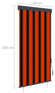 Venkovní roleta - 100x250 cm | oranžovohnědá