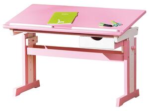 Psací stůl Cecilia, růžový/bílý