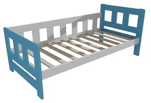 Vomaks Dětská postel se zábranou VMK010FB KIDS Rozměr: 90 x 160 cm, Barva: barva modrá + bílá