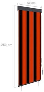 Venkovní roleta - 60x250 cm | oranžovo-hnědá