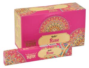 Vonné tyčinky, Rose, Aromas of India, 23cm, 15g, (Poojas)