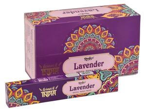 Vonné tyčinky, Lavender, Aromas of India, 23cm, 15g, (Poojas)