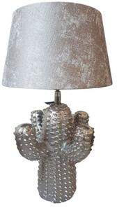 Stříbrná kovová stolní lampa Cactus -Ø 25*43 cm/ E27