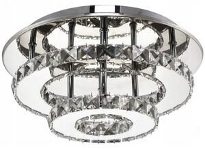 Toolight Toolight, LED křišťálové závěsné stropní svítidlo 20W, neutrální barva, APP412-C, chromová, OSW-65010