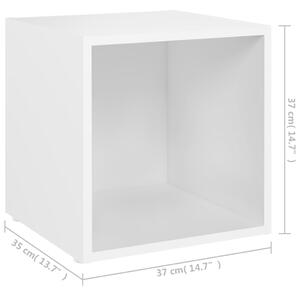TV stolky Brisa - 4 ks - dřevotříska - 37x35x37 cm | bílé